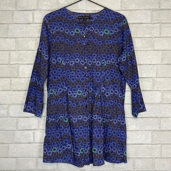 Gundrun Sjogen Organic Cotton Printed Button Down Tunic S - Picture 1 of 6